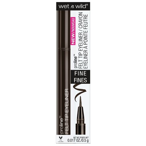 фото Wet n wild подводка-фломастер proline felt tip eyeliner, оттенок e8762 dark brown