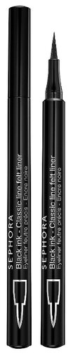 Sephora Подводка-фломастер для глаз Black Ink классическая линия