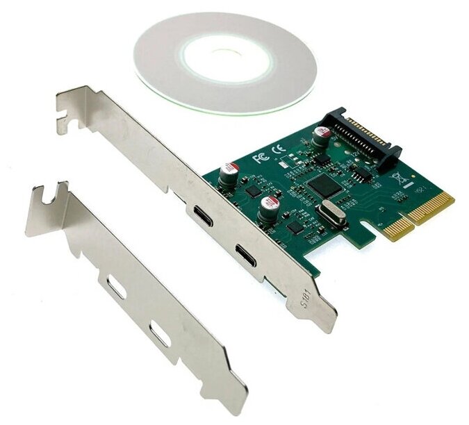 Контроллер Espada PCI-E USB 3.1 Gen2 Type-C PCIeUASM1142