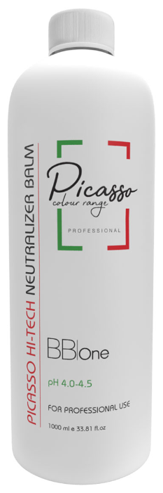 Витаминный бальзам для волос PICASSO HI-TECH NEUTRALIZER BALM, 1000 мл / BB one / Производство Россия.