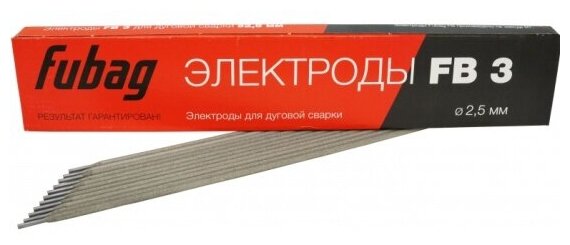 Электроды сварочные Fubag FB 3, 2.5 мм, пачка 0.9 кг