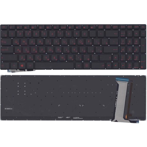 Клавиатура для Asus N551J G551 Красные буквы pn 0KNB0-662BUI00 9Z N8BBC P1D 3020₽