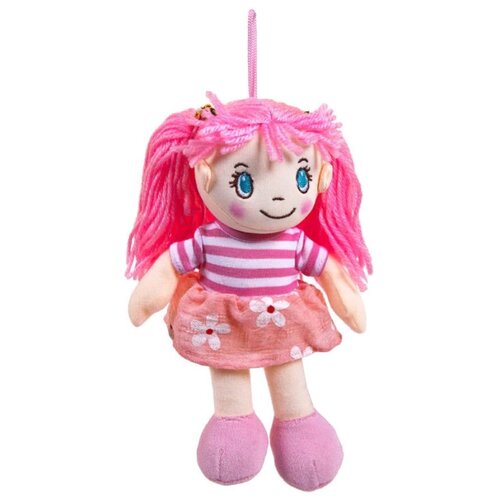 фото Мягкая игрушка abtoys кукла в розовом платье 20 см