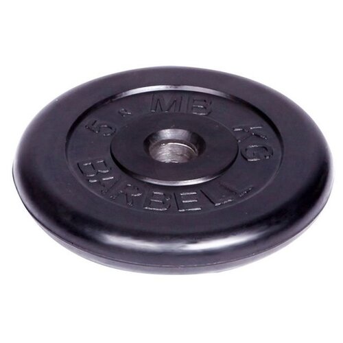 фото Диск обрезиненный "barbell" d 51 мм чёрный 5,0 кг mb barbell