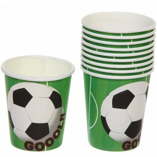 Стакан бумажный 02л в наборе 10 шт Футбол 220₽