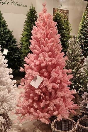 Искусственная ель тэдди (хвоя - PVC), флокированная, розовая, 180 см, A Perfect Christmas 31HTEDPF180