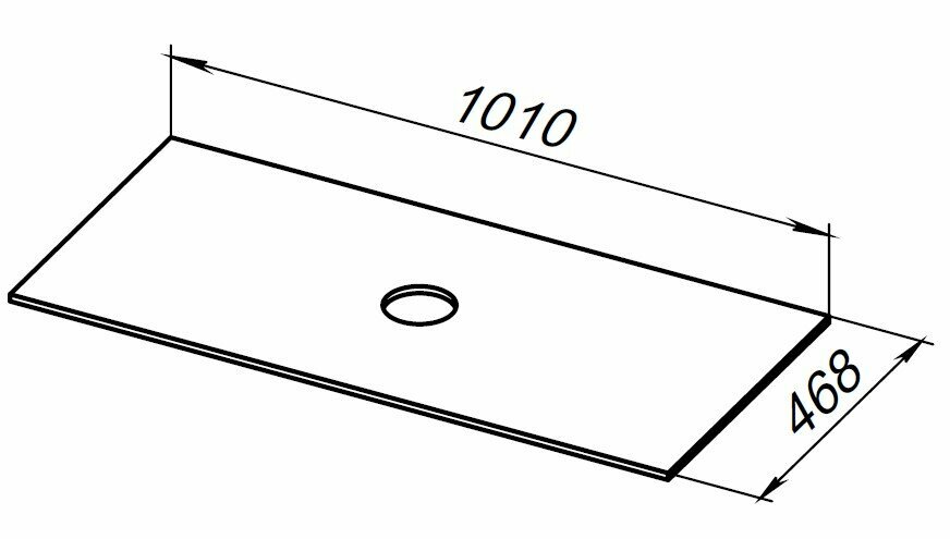 Столешница Allen Brau 100 1.11010. gr-s Серая