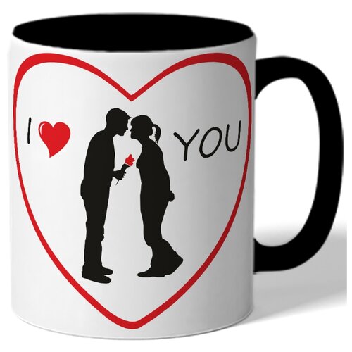 фото Кружка i love you , +парочка целуется, все это обведено сердцем drabs