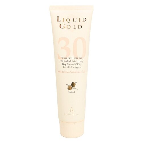 Anna Lotan Liquid Gold Triple Benefit Day Cream SPF30 Нежный дневной солнцезащитный крем для лица с матирующим эффектом, 100 мл