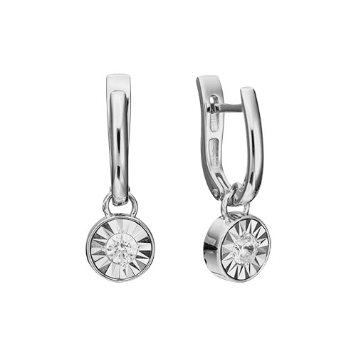 PLATINA jewelry Серьги из белого золота с Swarovski Zirconia 02-4531-00-501-1120-38