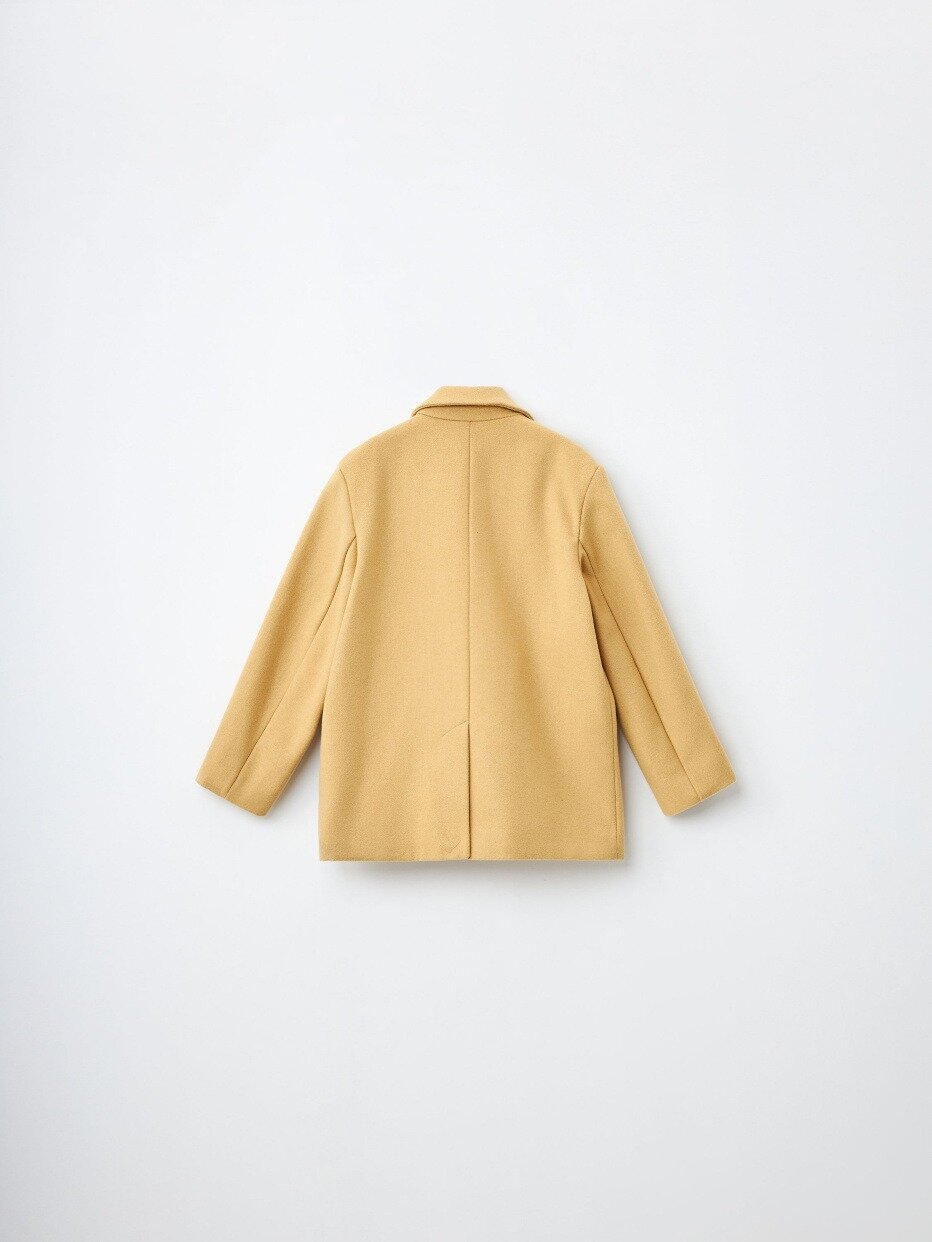 Пальто Sela, размер 134, песочный — фото 1