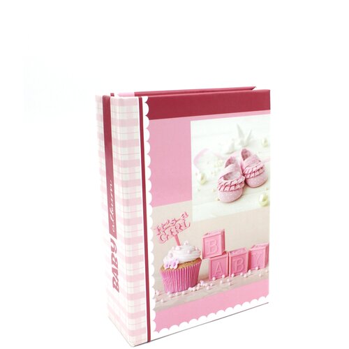 Фотоальбом MIRA на 100 фото 10х15 см, серия FMA тип 100PP цвет 216, Розовый для девочки