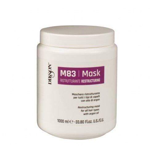 MASK RISTRUTTURANTE M83 / Восстанавливающая маска для всех типов волос с аргановым маслом, DIKSON 1000 мл