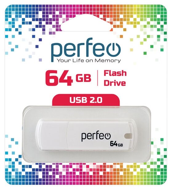 USB флешка Perfeo USB 64GB C05 белая