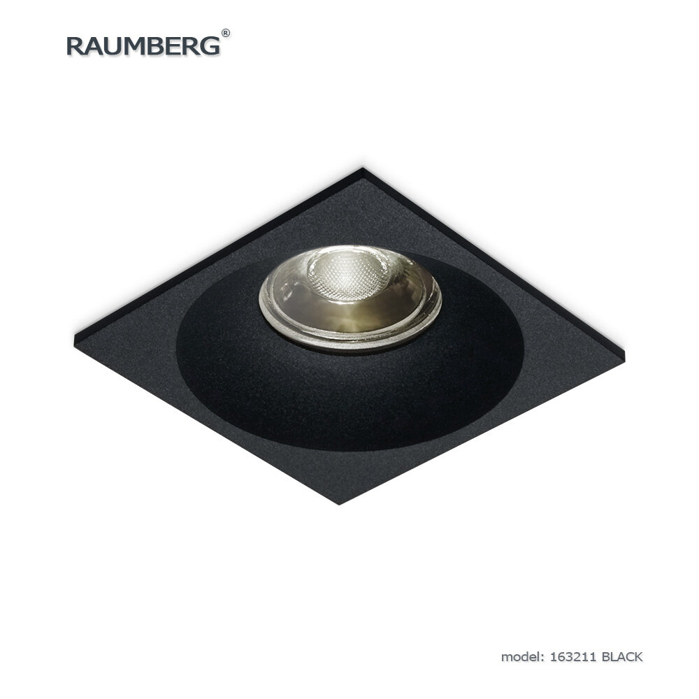 Встраиваемый светильник RAUMBERG 163211 bk черный под светодиодную лампу GU10