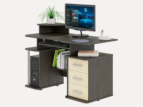 Изображение товара Стол компьютерный СК-22, Венге/Дуб молочный