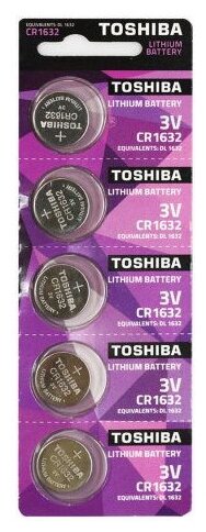 Батарейка литиевая Toshiba CR1632/5BL 5 штук