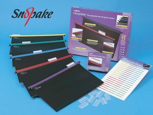 Папки пластиковые подвесные для бумаг и документов А4 Snopake, черный/красный