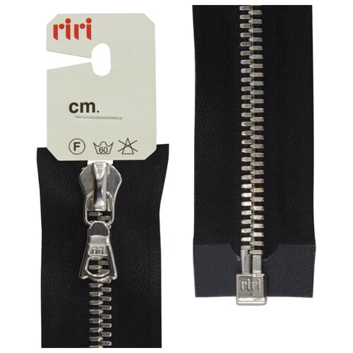 фото Молния металл, ni, слайдер flash, разъёмная 1 замок, 6 мм, 70 см, цвет 2110, черный riri