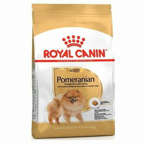 Сухой корм для взрослых собак породы померанский шпиц Royal Canin Pomeranian Adult с птицей 1,5 кг.