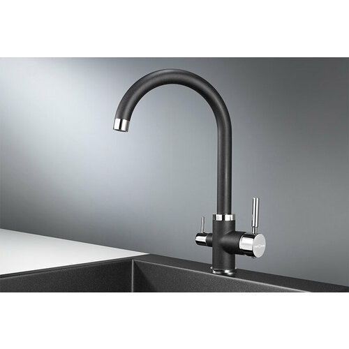 Смеситель кухонный KRONA BRUNNEN H270 1 BLACK