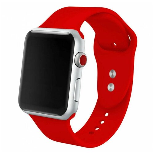 Ремешок SPORT для Apple Watch 42/44 мм, силикон (Крастный)