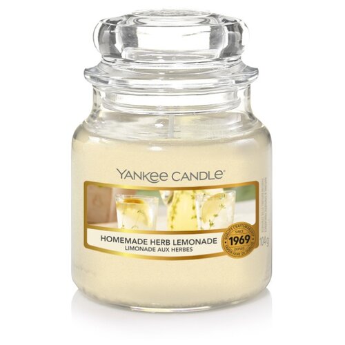 фото Yankee candle / свеча маленькая в стеклянной банке домашний лимонад homemade herb lemonade 104гр / 25-45 часов