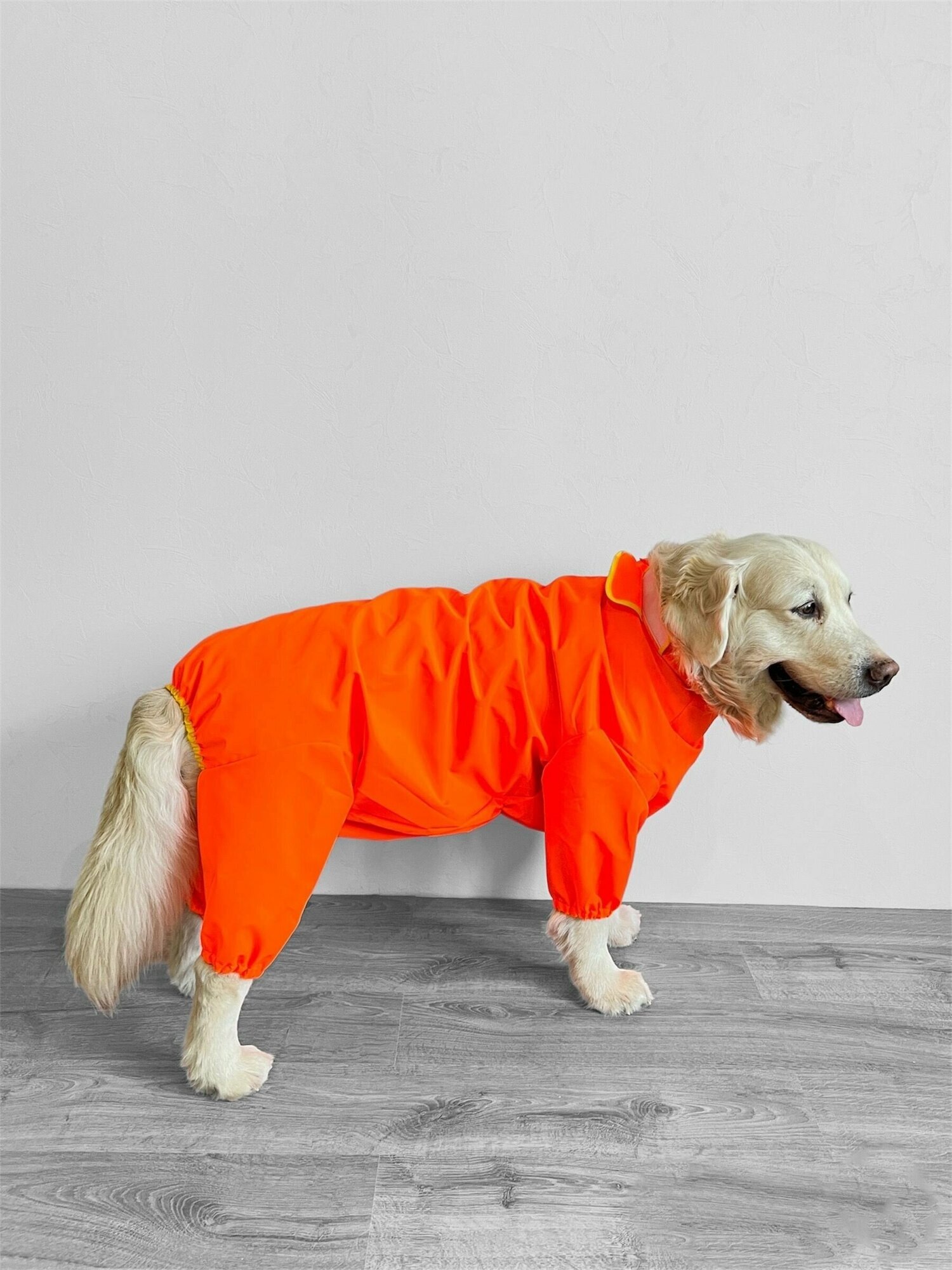 Дождевик для собак средних и крупных пород / Оранжевый / Размер 2XL - фотография № 13