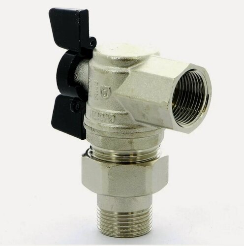 Изображение товара Кран шаровой Bugatti угловой с американкой Внутренний-Наружный 1"