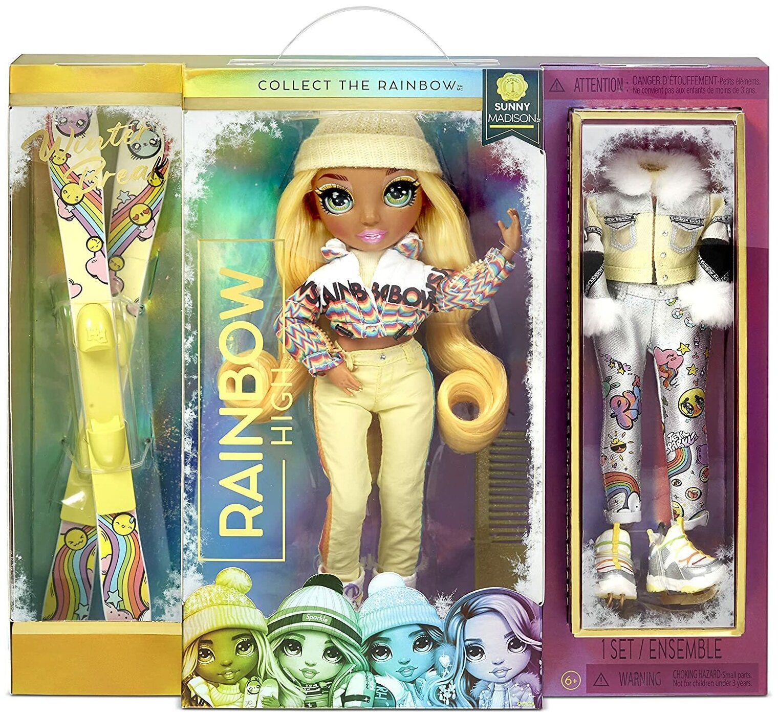 Кукла Rainbow High Winter Break Fashion Doll Sunny Madison Yellow