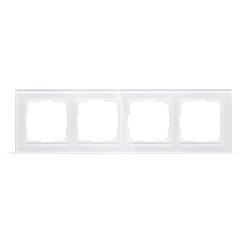 Рамка Smartbuy 4-местная стекло белая Нептун SBE-05w-Glass-FR-4 16052046 1746₽