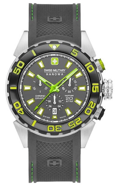 Наручные часы Swiss Military Hanowa, зеленый, серый