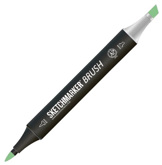 Маркер Sketchmarker Brush двухсторонний на спирт.основе цв.G92 Зеленый лист