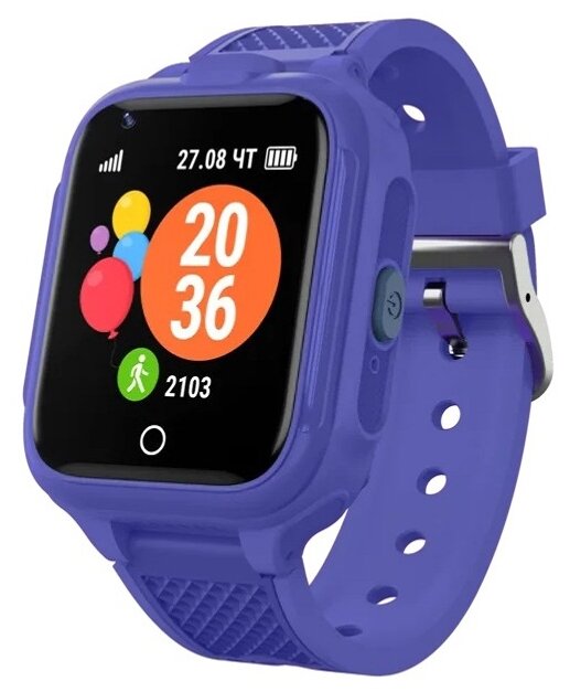 "Смарт-часы GEOZON G-Kids 4G Plus, 44мм, 1.4"", синий"