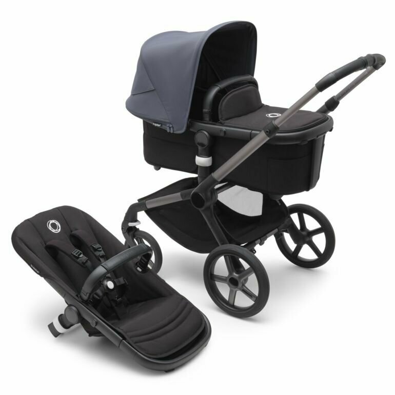 Коляска Bugaboo Fox 5 Black/ midnight black/ Stormy blue