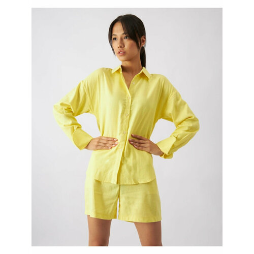 Костюм KSI KSI, рубашка и шорты, размер 44(M), желтый
