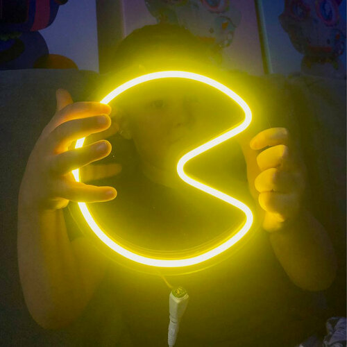 Изображение товара Неоновая вывеска для дома, неоновый светильник "Pac-Man", 19x19 см, с диммером