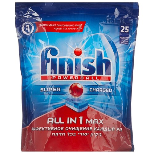 фото Finish All in 1 Max таблетки (original) для посудомоечной машины 25 шт.