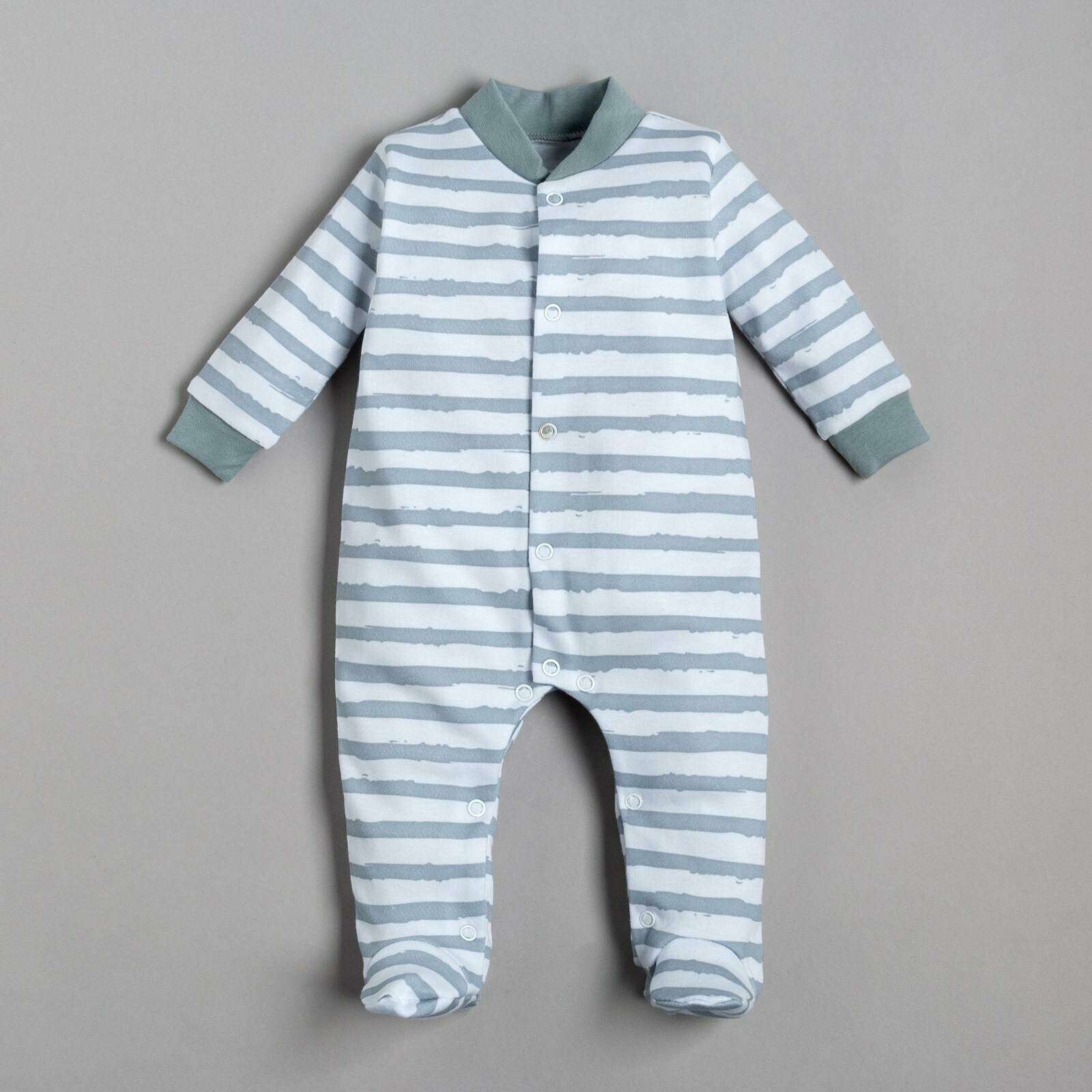 фото Комбинезон Крошка Я "Полоса", белый, рост 68-74 см