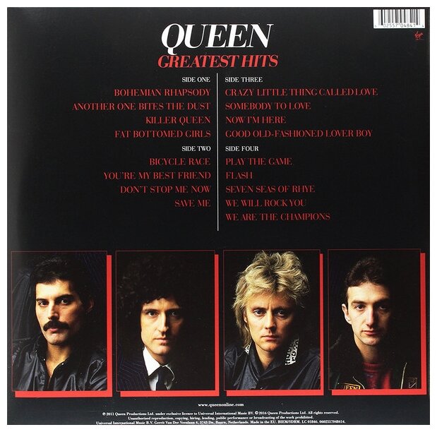 Виниловая пластинка Universal Music QUEEN - Greatest Hits (2LP)