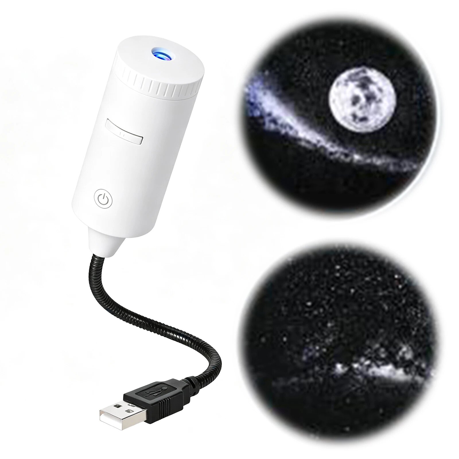 Проектор звездного неба с питанием от USB, Plug and Play, универсальный проектор-лампа для создания атмосферы галактики для д.