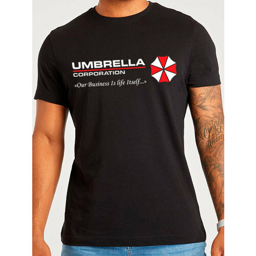 фото Футболка футболка черная umbrella, размер m, черный figurki