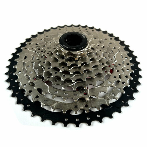 кассета ztto ultimate sram xd 11ск 9 46т серебристая Кассета велосипедная Energy, 9 скоростей, 11-46T, HG Type, стальная на алюминиевом пауке