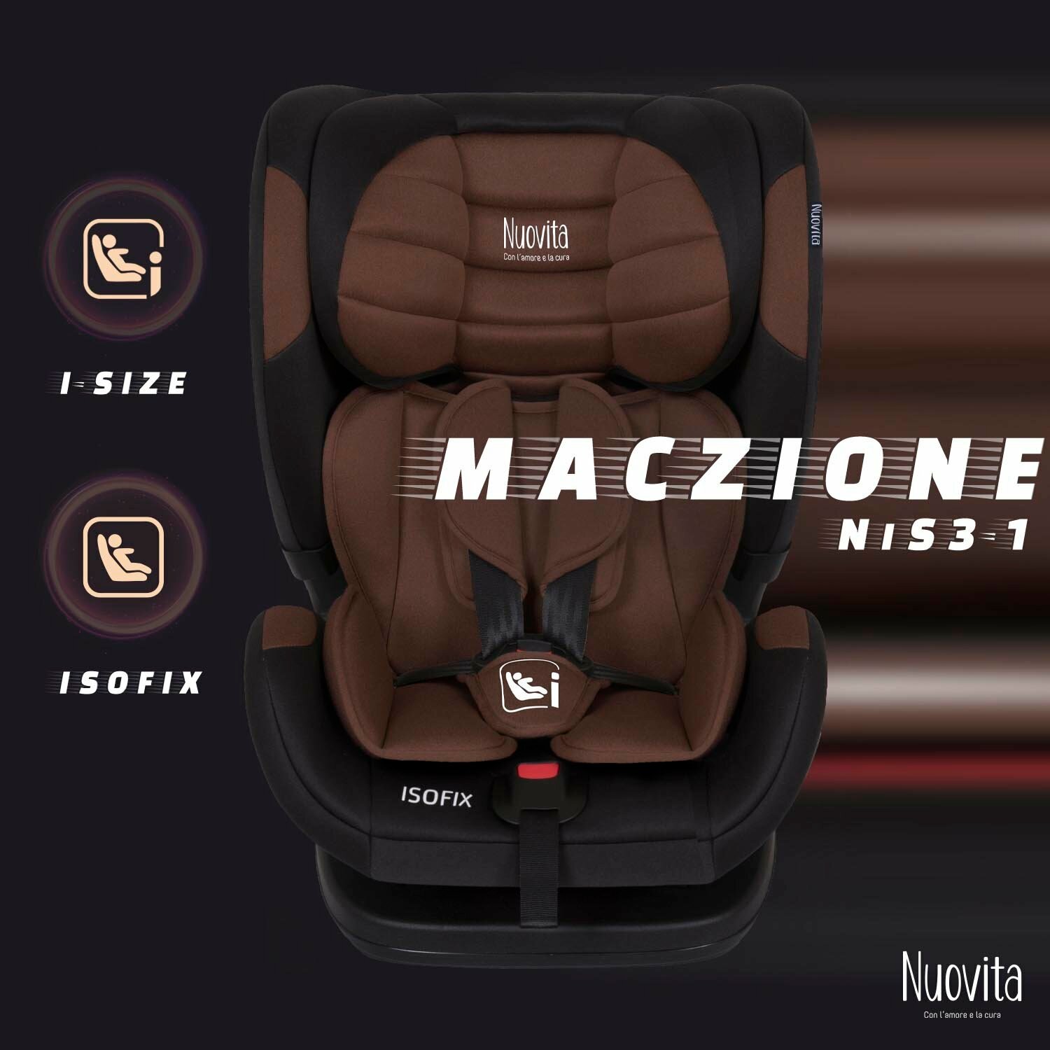 Автокресло детское с креплением ISOFIX Nuovita Maczione NiS3-1