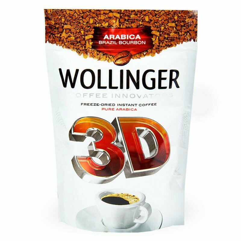 Кофе Wollinger 3D растворимый, 150гр Славкофе - фото №3