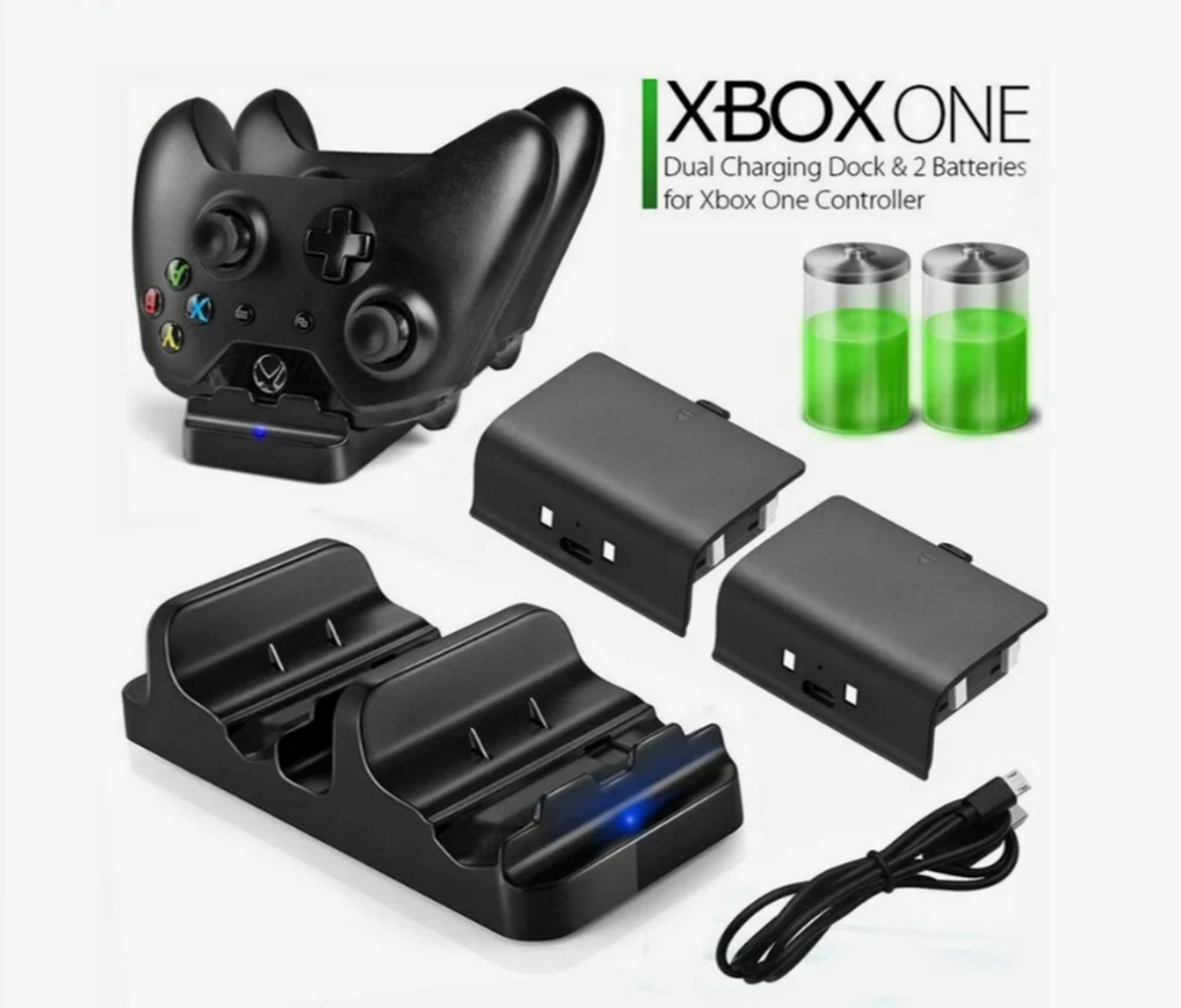 Зарядная станция для Xbox S/X One Dual Charging+2АКБ DOBE (черный)