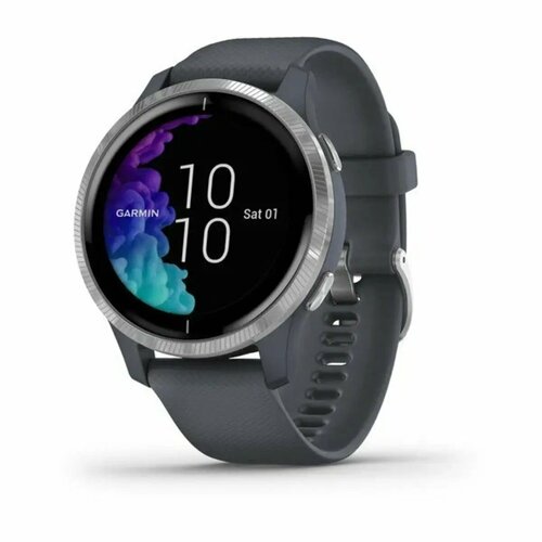 Умные часы Garmin Venu Wi-Fi синий гранитсеребристый 23990₽