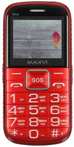 Мобильный телефон MAXVI B5ds, красный