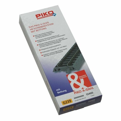 Рельсы PIKO прямые 239 мм на подложке