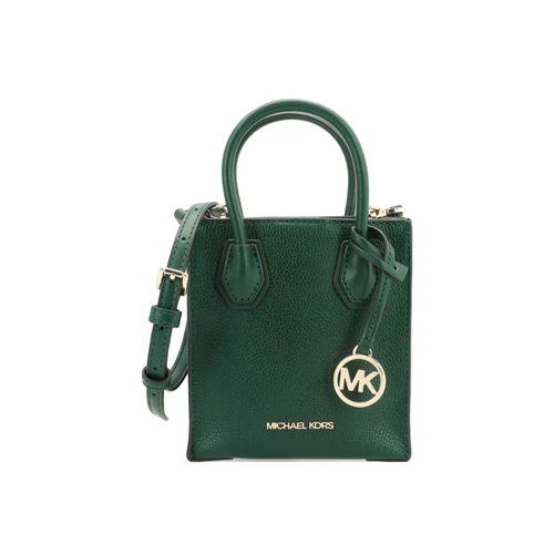 Сумка сэтчел MICHAEL KORS фактура матовая рельефная тиснение перфорированная гладкая темно-зеленый 27980₽